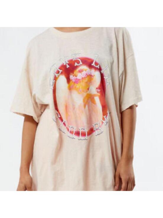 Boys Lie Tops - Boys Lie "Goodbye Again" tan oversized boyfriend t-shirt